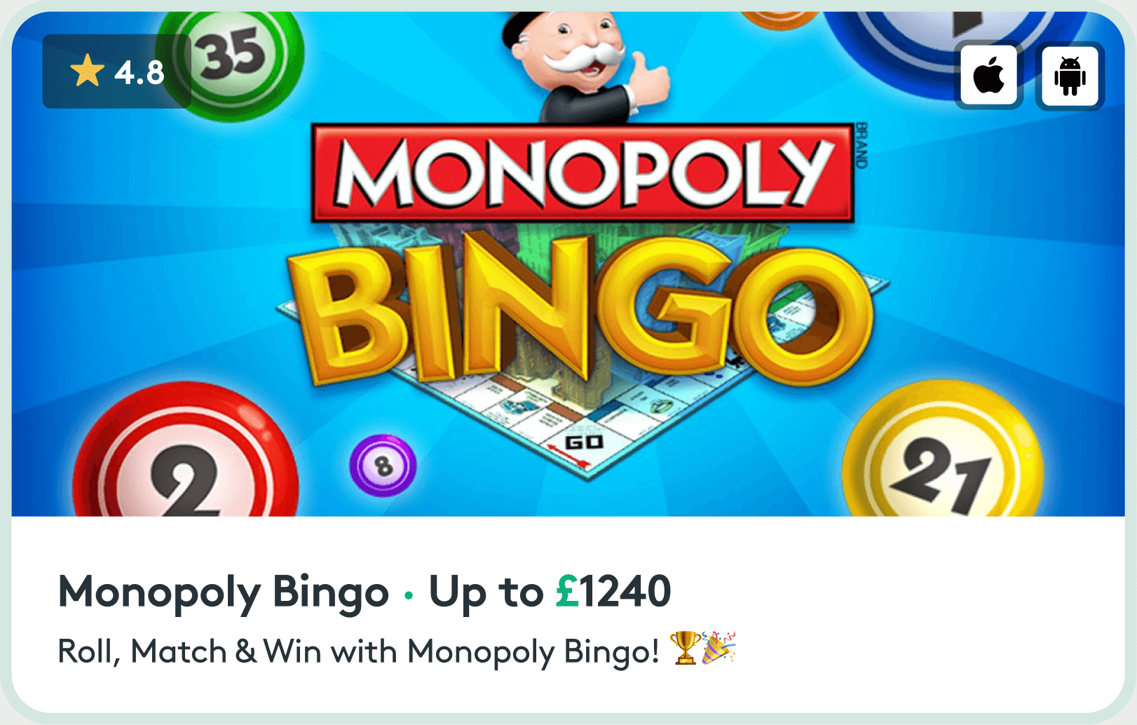 Monopoly Bingo game